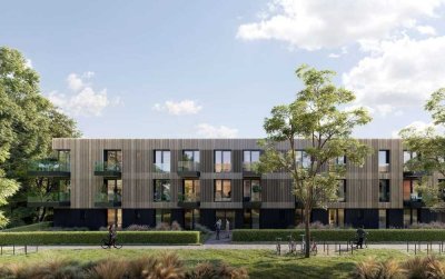 Nachhaltiger Wohnkomfort: Schöne 1-Zimmer-Dachgeschosswohnung in moderner Holz-Hybrid-Bauweise