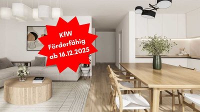 KfW Förderfähig ab 16.12.2025: lichtdurchflutete 3-Zimmer-Neubauwohnung