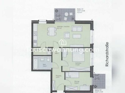Tauschwohnung:  Neubau direkt am Kanal gg. whg.  3.5 Zi in Uhlenhorst/Hohe