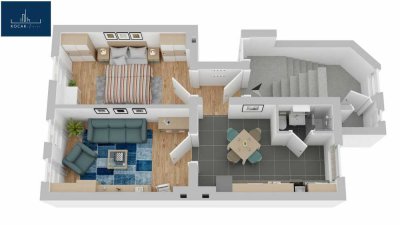 Frisch renovierte 2,5-Zimmer-Wohnung mit Einbauküche und Gartennutzung im Dortmunder Hafen