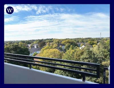 Herrliche Aussichten! 3 Zimmer mit Balkon, frisch gestrichen, separate Küche, Wannenbad + Gäste-WC
