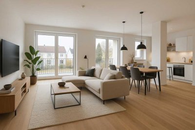 Stylisch wohnen, draußen entspannen - 
2-Zimmerwohnung mit XL-Balkon