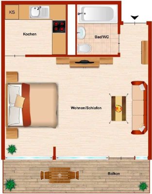 Wohnung mit Balkon Vollmöbliert in Sindelfingen