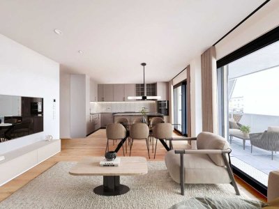 4- Zimmer Wohnung im 1. Obergeschoss mit Blick in den projekteigenen Park.