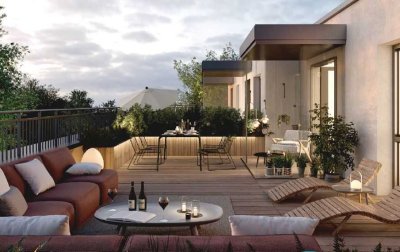 charmantes Penthouse-Single-Apartment mit großer Dachterrasse (KfW 296 förderfähig)