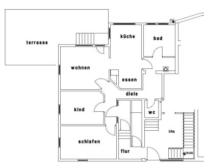 Schöne 3-Zimmer-Wohnung mit Terrasse in Glems