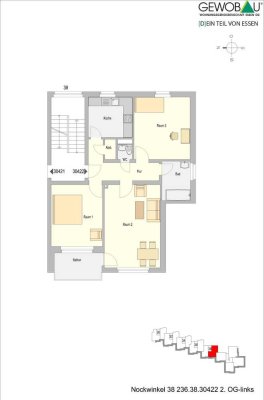 Wir modernisieren für Sie - Moderne 3 Raumwohnung in Überruhr