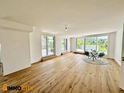 Traumhafter Panoramablick – luxuriöse 4-Zimmer-Wohnung mit 32,71 m² Balkon, Erstbezug, erstklassige Ausstattung, Neubau mit Garage