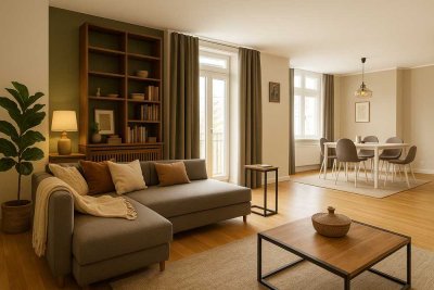 Rüttenscheid – Stilvolle Altbauwohnung mit zwei Balkonen & Eichenparkett | 4 Zimmer, ca. 105 m²