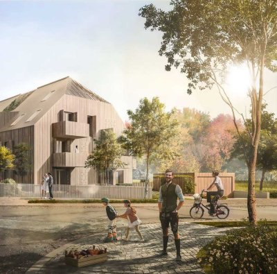 Grüner Neubau: moderne 3-Zimmer-Wohnung mit Loggia und Balkon