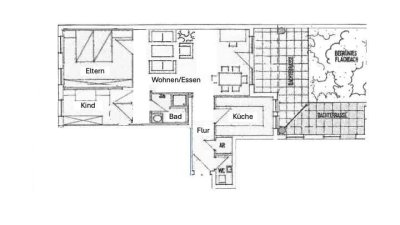 Möbliertes Appartment mit Dachterasse in der Innenstadt