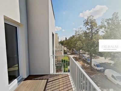 Hochwertige 2-Zimmer-Wohnung mit TERRASSE und EBK im Weißenseer Neubauquartier FREIRAUM