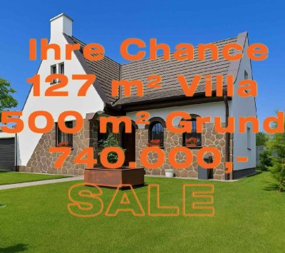 IHRE CHANCE: MODERNE EFH-VILLA +500 m² EIGENGRUND + GARTEN &amp; TERRASSE +U2 U-BAHN NÄHE
+FLUGZEUGFREI