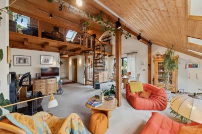 Maisonette-Whg. mit Galerie, Kamin und Westbalkon / Kauf mit unbefristetem Nießbrauch / bei Erlangen