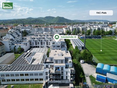 Kolo 35 - Tolle 2-Zimmer Wohnung mit Terrasse beim FAC-Platz nahe S-Bahn Jedlersdorf, Denglerpark und SCN - Ab Sofort!