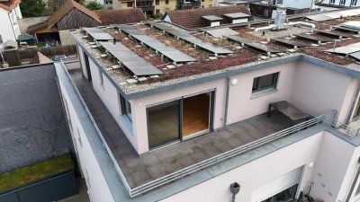 2-Zimmer-Penthousewohnung mit 180-Grad-Terrasse in Lörrach Stetten