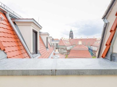 Lichtdurchflutetes Penthouse mit eleganter Dachterrasse und moderner Einbauküche