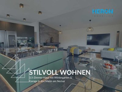 STILVOLL WOHNEN - 3,5-Zimmer-Haus mit Wintergarten & Garage in Kirchheim am Neckar