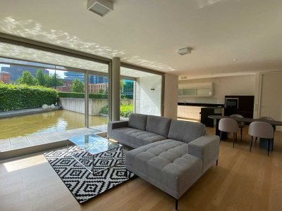 Exklusive 3-Raum-Loft-Wohnung mit luxuriöser Innenausstattung mit Balkon und EBK in Düsseldorf