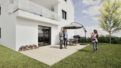 Geben Sie ihr altes Haus für junge Familien frei---barrierefreie EG-Wohnung mit kleinem Garten