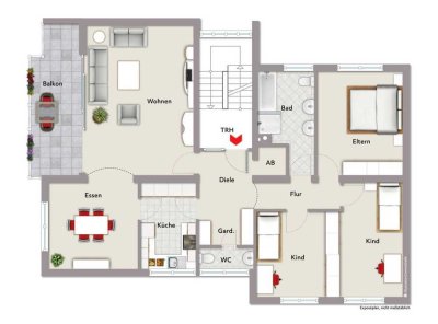 5-Zimmer-117m²-Wohnung mit Balkon – Erstbezug nach Sanierung!