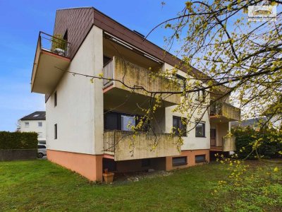 Alzenau-Hörstein: Bezugsfreie 3-Zi.-Wohnung mit Parkett, EBK, 2 Balkonen & 2 Stellplätzen