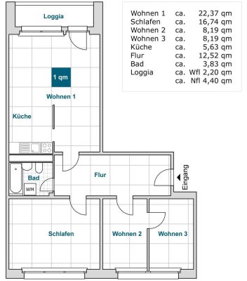 Wir sanieren für Sie: 4 Raum Wohnung mit Balkon und Aufzug!