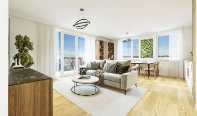 zentral gelegene 2 Zimmer Wohnung, 2.OG, Neubau, Provisionsfrei, EH40