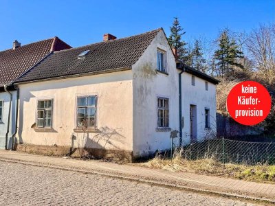 HORN IMMOBILIEN ++kleines Haus mit kleinem Garten in Penkun, sanierungsbedürftig