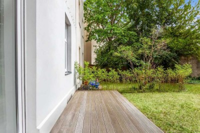 Balkon und privater Garten in Tempelhof: Bezugsfreie 2-Zimmer-Wohnung im Erdgeschoss