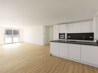 Neubau-KfW 55 EE Erstbezug: Obergeschosswohnung mit moderner Ausstattung & Stellplatz