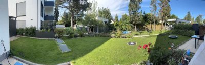 Exklusive, neuwertige 4-ZKB-EG-Wohnung mit lux. Ausstattung mit Garten/EBK in Mannheim-Neuhermsheim