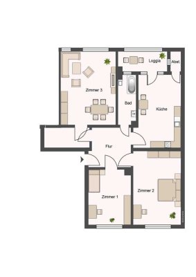 � In Renovierung I sonnige Loggia I moderne Einbauküche �