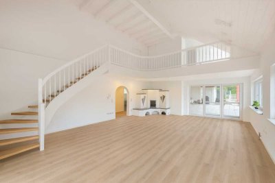 Großzügige Maisonette-Wohnung mit Terrasse, Klimaanlage Kaminofen & Outdoorgrill in AB-Schweinheim