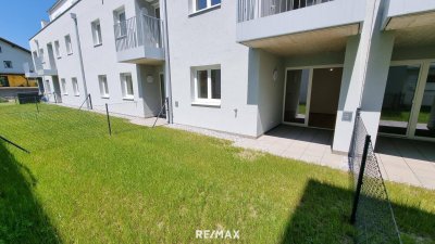 unbefristete 3-Zimmer-Neubau-Mietwohnung mit Garten &amp; Kaufoption