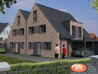 Neubau-DHH mit schönem Garten in Wilkinghege