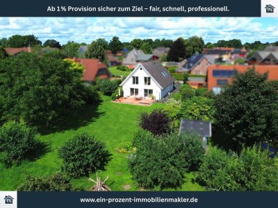 Ihr Naturparadies: Stilvolles Einfamilienhaus mit unverbaubarem Blick ins Grüne in Aukrug-Böken