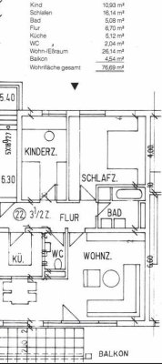 Stilvolle, gepflegte 3,5-Zimmer-Wohnung mit EBK in Pfullingen