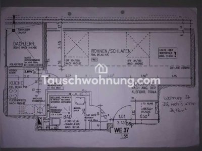 Tauschwohnung: Biete 1 Zimmer Wohnung, suche 2 Zimmer mit WBS.