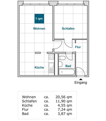 Schöne 2 Zimmer Wohnung im Herzen von Prohlis