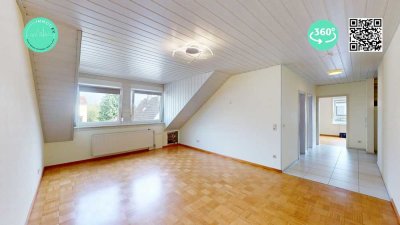 Helle 2-Zimmer-Dachgeschosswohnung mit Einbauküche – ruhige Lage in Ettlingen-Spessart