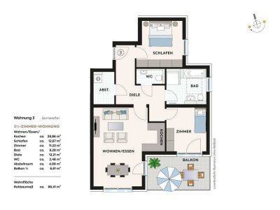 Wohlfühloase mit Südbalkon – Zuhause in bester Lage in Neuenstadt am Kocher