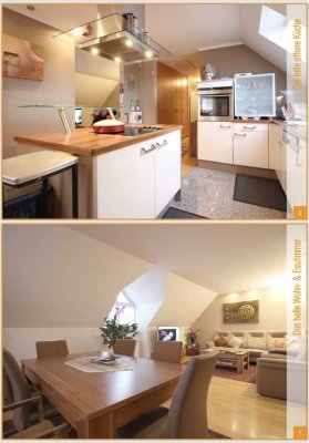 Gepflegte Dachgeschosswohnung mit drei Zimmern sowie Balkon und Einbauküche in Heilbronn