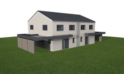 Neubau-Erstbezug! Hochwertige Doppelhaushälfte mit Garten, Wärmepumpe & Carport – Nähe Bahnhof-5min