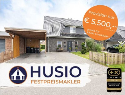 Hochwertig ausgestattete Doppelhaushälfte mit Fußbodenheizung und überdachter Terrasse in Artlenburg