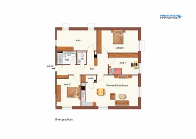 Erstbezug - 3 Zi. Souterrain Wohnung in Kirchhofen