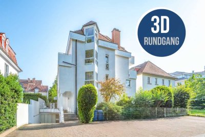 Bad Homburg: Traumhafte 3-Zimmer-Erdgeschoss-Wohnung mit zwei Terrassen und Kamin in ruhiger Lage