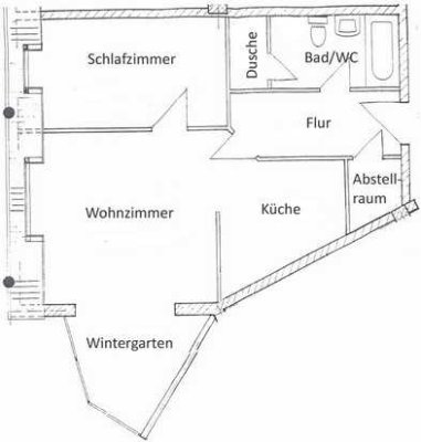 2-Zimmerwohnung, mit Aufzug, Eingang Mozartstr. 8