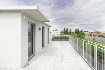 Exklusive 3-Zimmer-Dachgeschoßwohnung mit einem einmaligen Blick über München vom Dachgarten