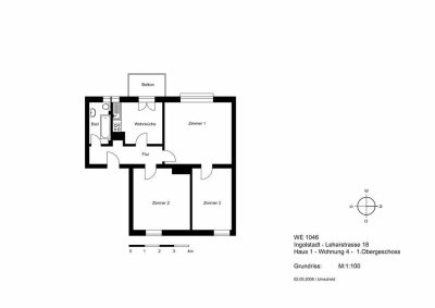 Sanierte 3-Zimmerwohnung mit Balkon